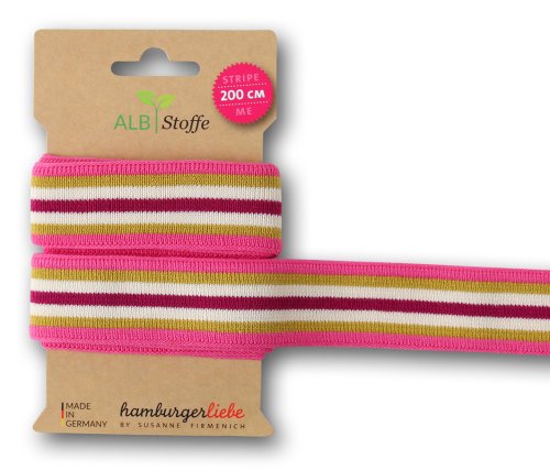 Bio Stripe Me - College Col. 60 - ortensia/senf/meringa/ciclamino - Bliss - Hamburger Liebe